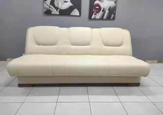 Светлый диван Кожаный белый диван